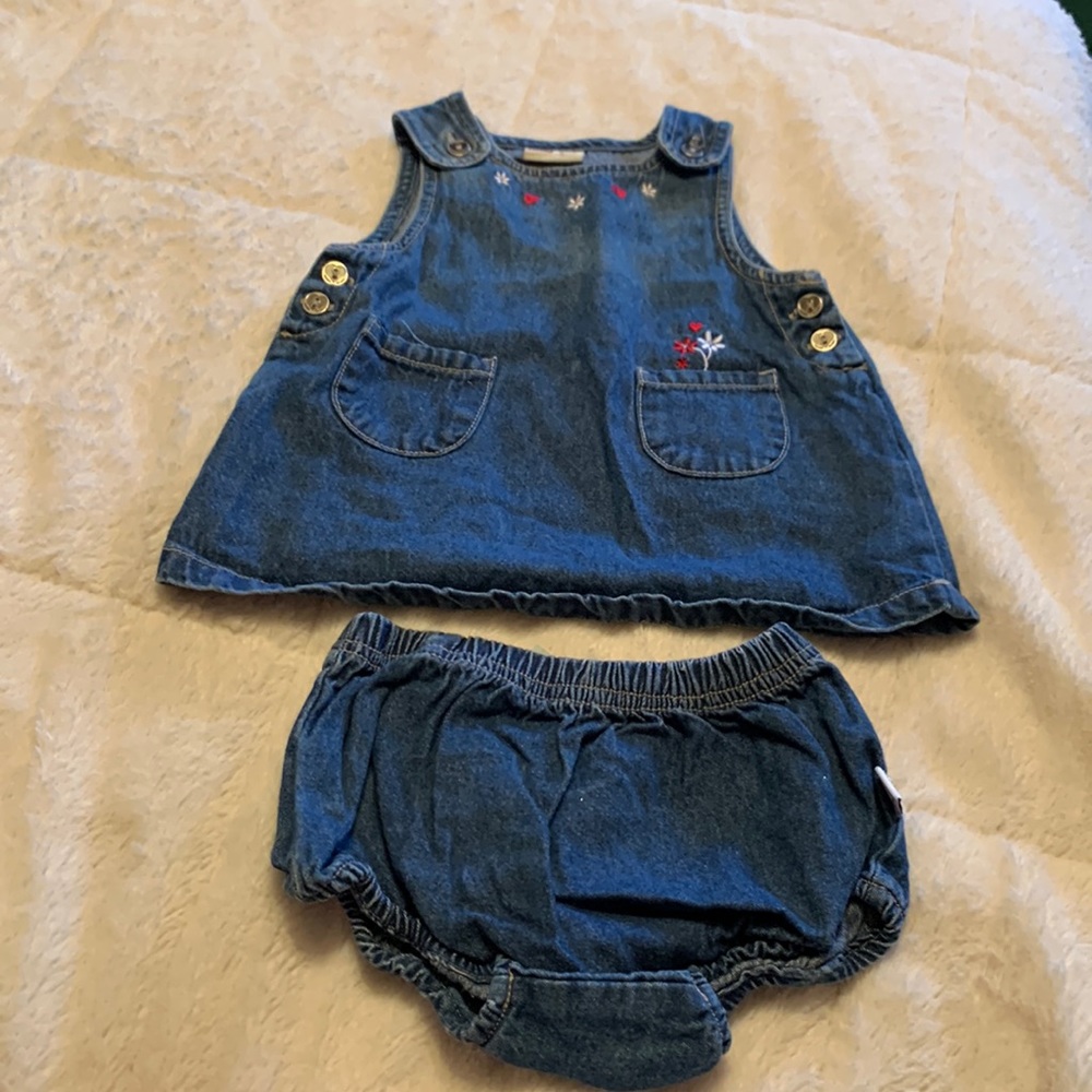 faded glory jean set 6-9 months